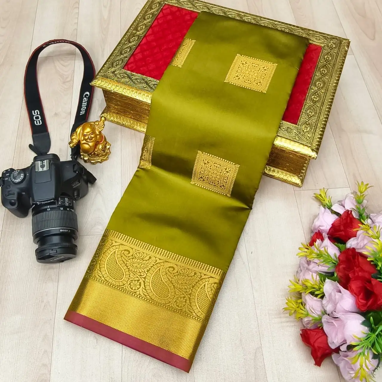 Rose Glow Fusion Soft Silk Saree